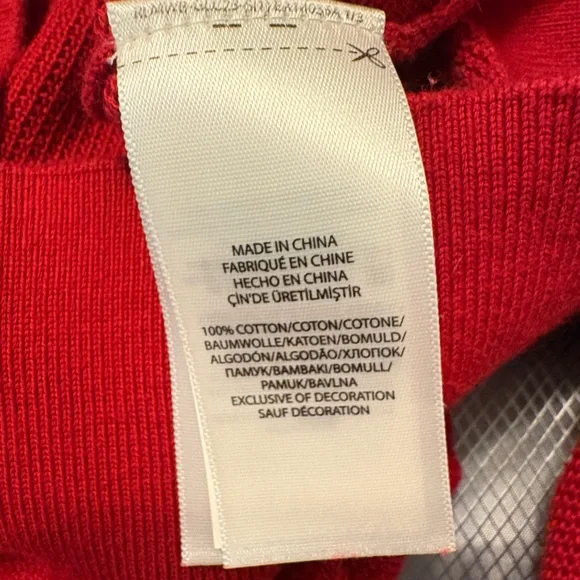 Polo by Ralph Lauren Classic Red Pima Cotton Crewneck Sweater | Men’s XL - Picture 8 of 9